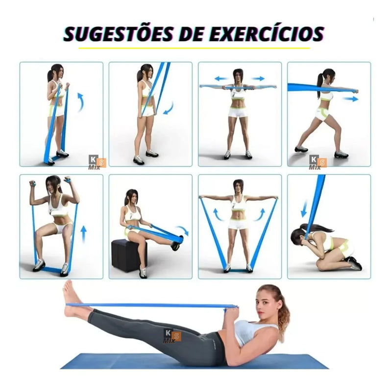 🏋️‍♂️ Faixa de Treinamento de Força: Versatilidade para Braços, Cintura e Pernas! 🏋️‍♀️