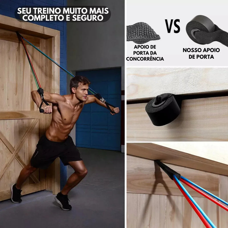 🏋️‍♂️ ELÁSTICO EXTENSOR DE EXERCÍCIOS EM CASA – SUPER KIT HOME FIT 🏋️‍♀️