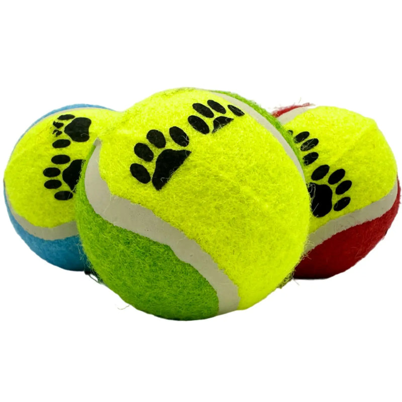 Kit de Brinquedos Interativos Estilo Bola de Tênis para Pets – 3 Unidades