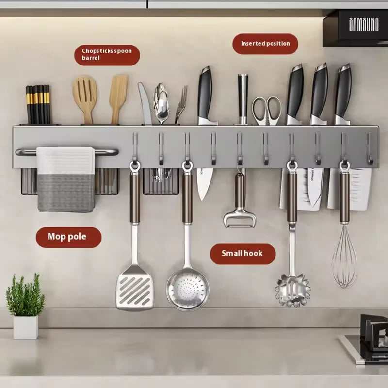 ORGANIZADOR DE UTENSÍLIOS DE COZINHA COM SUPORTE PARA FACAS, COLHERES E HASHIS